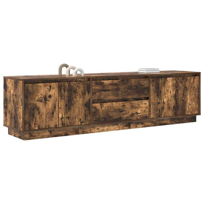 TV-taso LED-valoilla savutammi 193,5x41x50 cm