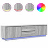 TV-taso LED-valoilla harmaa Sonoma 193,5x41x50 cm