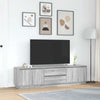 TV-taso LED-valoilla harmaa Sonoma 193,5x41x50 cm