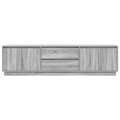 TV-taso LED-valoilla harmaa Sonoma 193,5x41x50 cm