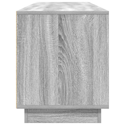 TV-taso LED-valoilla harmaa Sonoma 193,5x41x50 cm