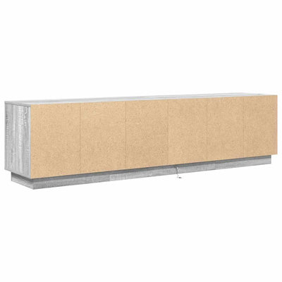TV-taso LED-valoilla harmaa Sonoma 193,5x41x50 cm