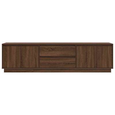 TV-taso LED-valoilla ruskea tammi 193,5x41x50 cm