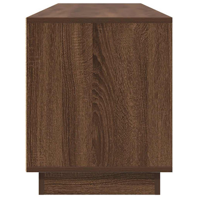 TV-taso LED-valoilla ruskea tammi 193,5x41x50 cm
