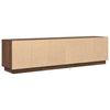 TV-taso LED-valoilla ruskea tammi 193,5x41x50 cm