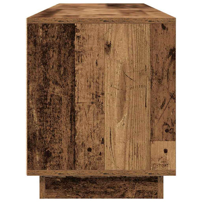 TV-kaappi LED-valoilla Vanha puu 193,5x41x50 cm