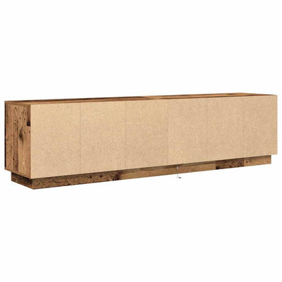 TV-kaappi LED-valoilla Vanha puu 193,5x41x50 cm