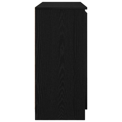 Senkki laatikoilla musta tammi 100,5x35x76 cm tekninen puu