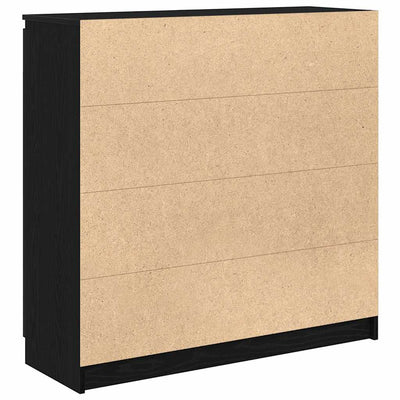 Senkki laatikoilla musta tammi 100,5x35x98,5 cm tekninen puu