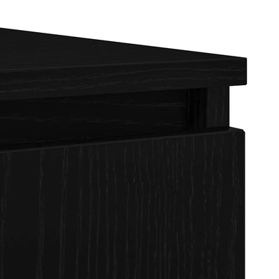 Senkki laatikoilla musta tammi 100,5x35x98,5 cm tekninen puu