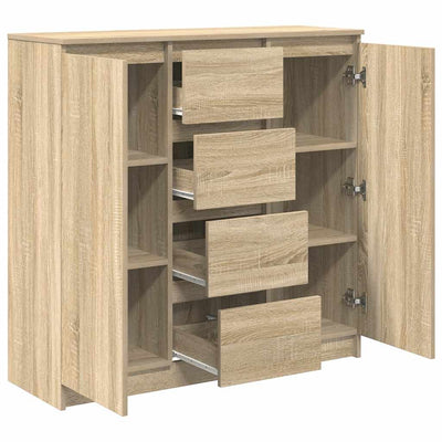 Senkki laatikoilla Sonoma-tammi 100,5x35x98,5 cm tekninen puu