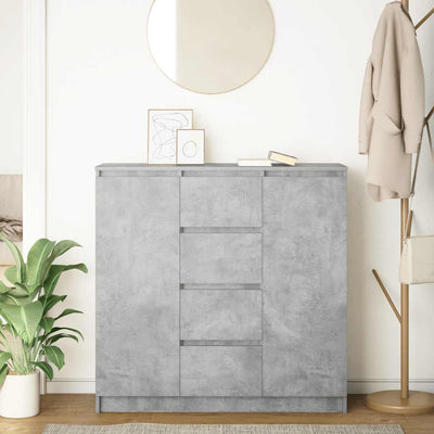 Senkki laatikoilla betoninharmaa 100,5x35x98,5 cm tekninen puu