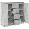 Senkki laatikoilla betoninharmaa 100,5x35x98,5 cm tekninen puu