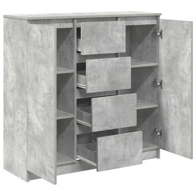 Senkki laatikoilla betoninharmaa 100,5x35x98,5 cm tekninen puu