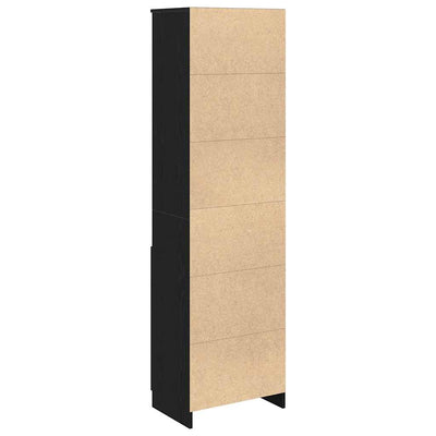 Kaappi musta tammi 50x35x180 cm tekninen puu