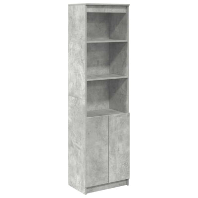 Kaappi betoninharmaa 50x35x180 cm tekninen puu