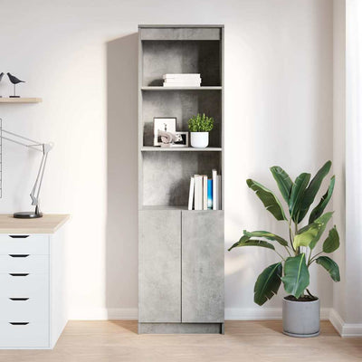 Kaappi betoninharmaa 50x35x180 cm tekninen puu