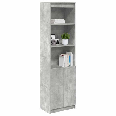Kaappi betoninharmaa 50x35x180 cm tekninen puu