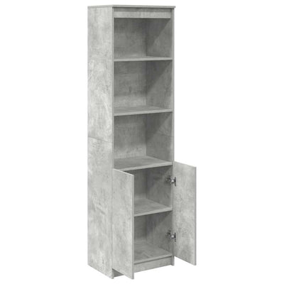 Kaappi betoninharmaa 50x35x180 cm tekninen puu