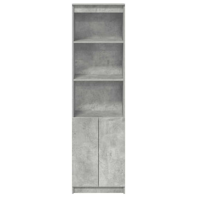 Kaappi betoninharmaa 50x35x180 cm tekninen puu
