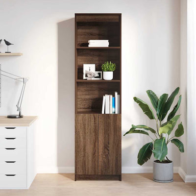 Kaappi ruskea tammi 50x35x180 cm tekninen puu