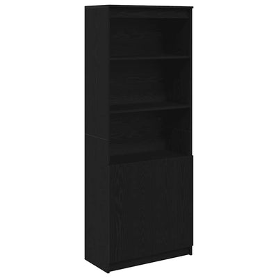 Kaappi musta tammi 70x35x180 cm tekninen puu