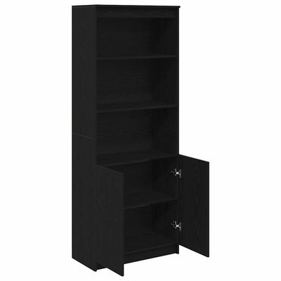 Kaappi musta tammi 70x35x180 cm tekninen puu