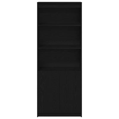 Kaappi musta tammi 70x35x180 cm tekninen puu
