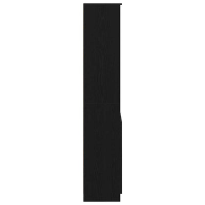 Kaappi musta tammi 70x35x180 cm tekninen puu