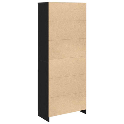 Kaappi musta tammi 70x35x180 cm tekninen puu