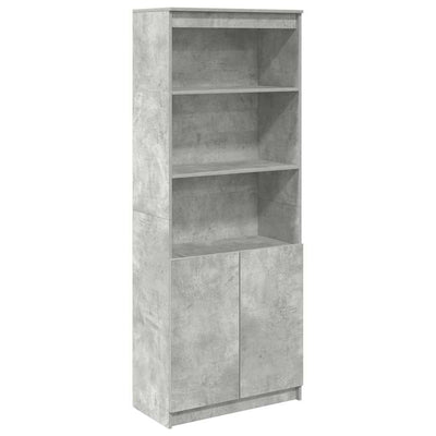 Kaappi betoninharmaa 70x35x180 cm tekninen puu