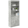 Kaappi betoninharmaa 70x35x180 cm tekninen puu