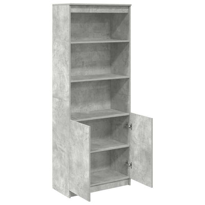 Kaappi betoninharmaa 70x35x180 cm tekninen puu