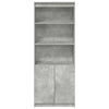 Kaappi betoninharmaa 70x35x180 cm tekninen puu