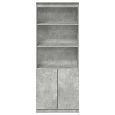 Kaappi betoninharmaa 70x35x180 cm tekninen puu