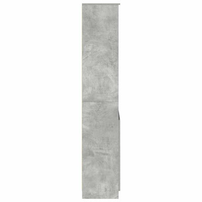 Kaappi betoninharmaa 70x35x180 cm tekninen puu