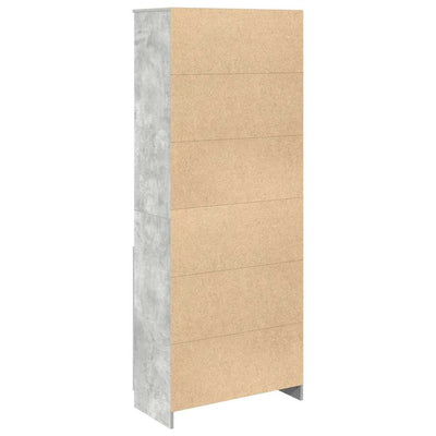 Kaappi betoninharmaa 70x35x180 cm tekninen puu