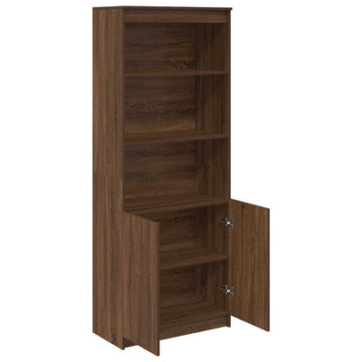 Kaappi ruskea tammi 70x35x180 cm tekninen puu