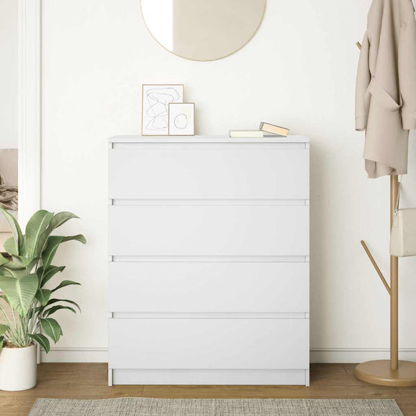 Valkoinen senkki Culaita 80x35x99cm (puinen)