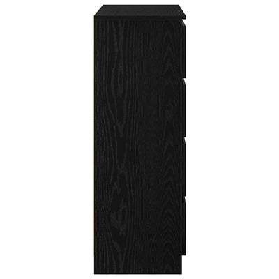 Senkki musta tammi 80x35x99 cm tekninen puu