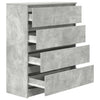 Senkki betoninharmaa 80x35x99 cm tekninen puu