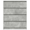 Senkki betoninharmaa 80x35x99 cm tekninen puu