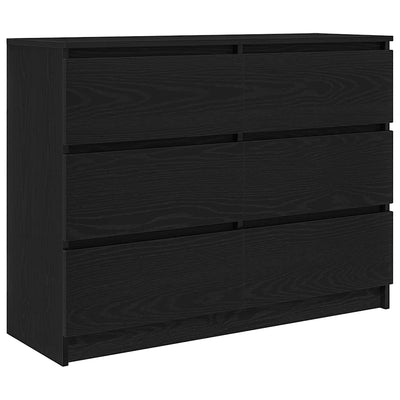 Senkki musta tammi 100x35x76 cm tekninen puu