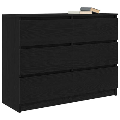 Senkki musta tammi 100x35x76 cm tekninen puu
