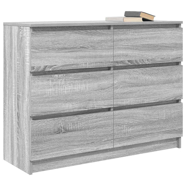Harmaa senkki Christian 100x35x76cm (engineered wood)