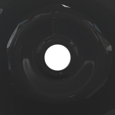 Kiiltävä musta pesualtaat Euzofina Ø42x14cm (2 kpl keramiikka)