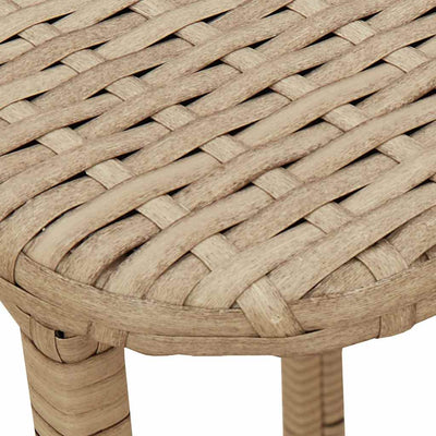 Taitettava puutarhapöytä Beige 90x51x75 cm polyrottinki