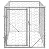 Galvanoitu ulkokoirakennel oven kanssa Virvioara 2x1x1 m (teräs)