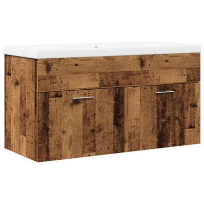 Kylpyhuoneen allaskaappi Miercurean (altaalla vanha puu)