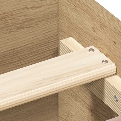 Artisaanitammi sängynrunko ilman patjaa Cucu 90x200cm (puinen)